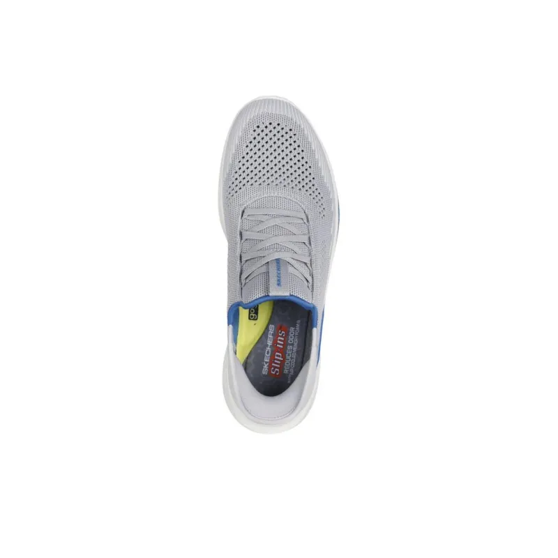 Skechers Slip Ins Abrasion Resistant Breathable Low Top Casual Shoes Men's Light Gray-3