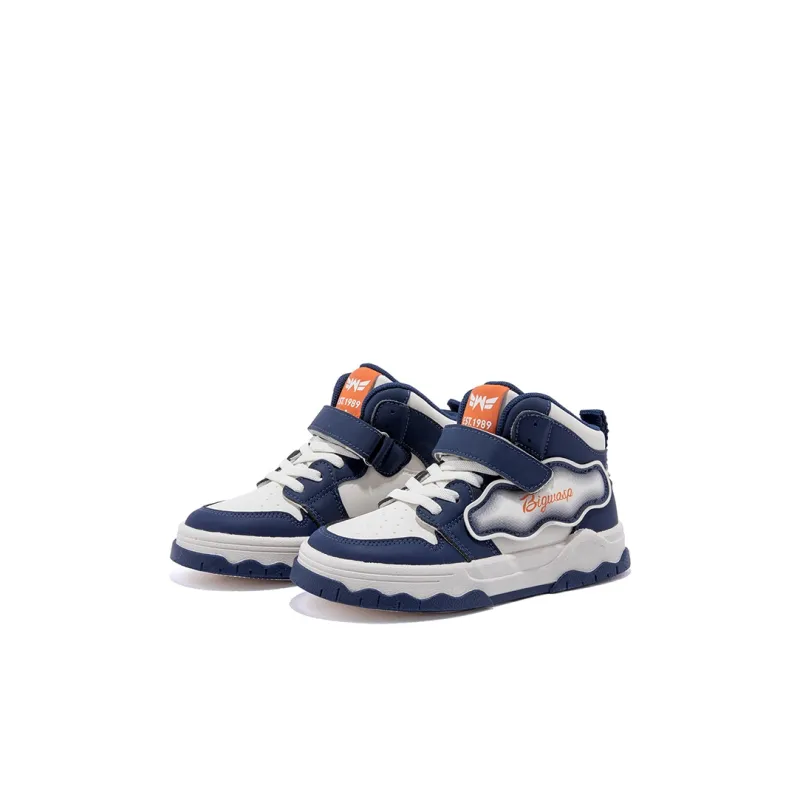 BIG WASP Slip Resistant Anti Kick Cushioning Wear Resistant Mid Top Kids' Skateboarding Shoes Kids'-1