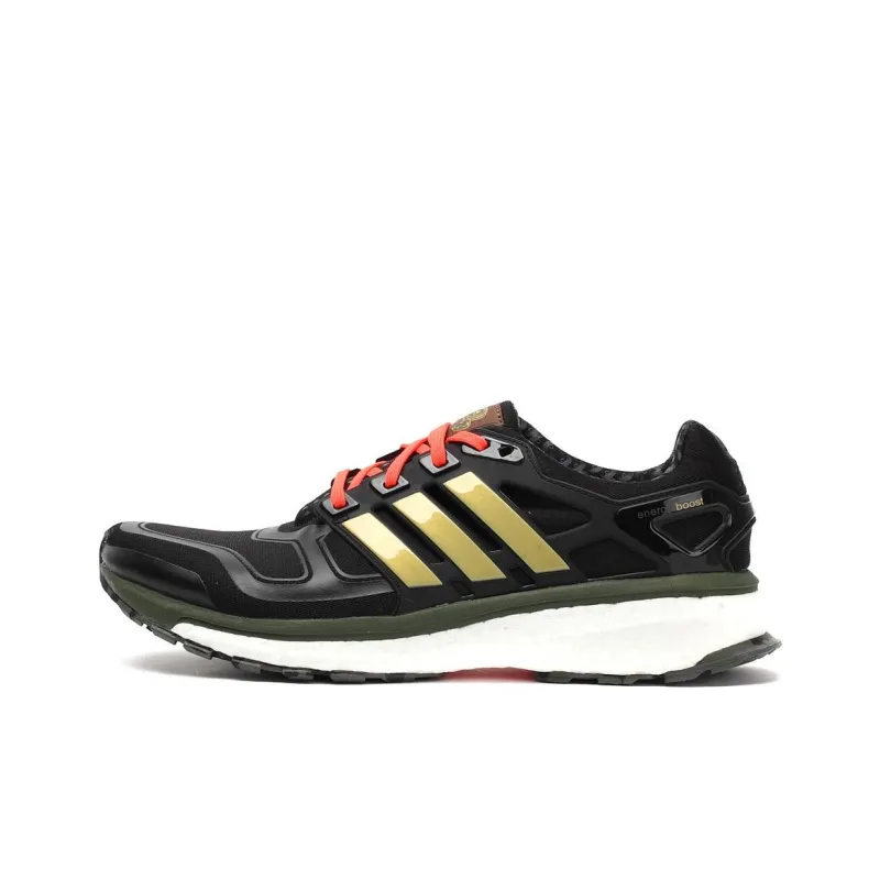 Adidas Energy Boost Anti-Slip Wear-Resistant Low-Top Casual Running Shoes Men's Black-0