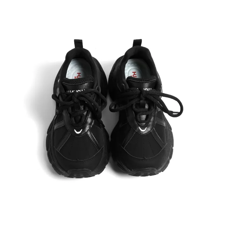HUANQIU Cushioning, Slip Resistant, And Abrasion Resistant Low Top Chunky Sneakers Women's-12