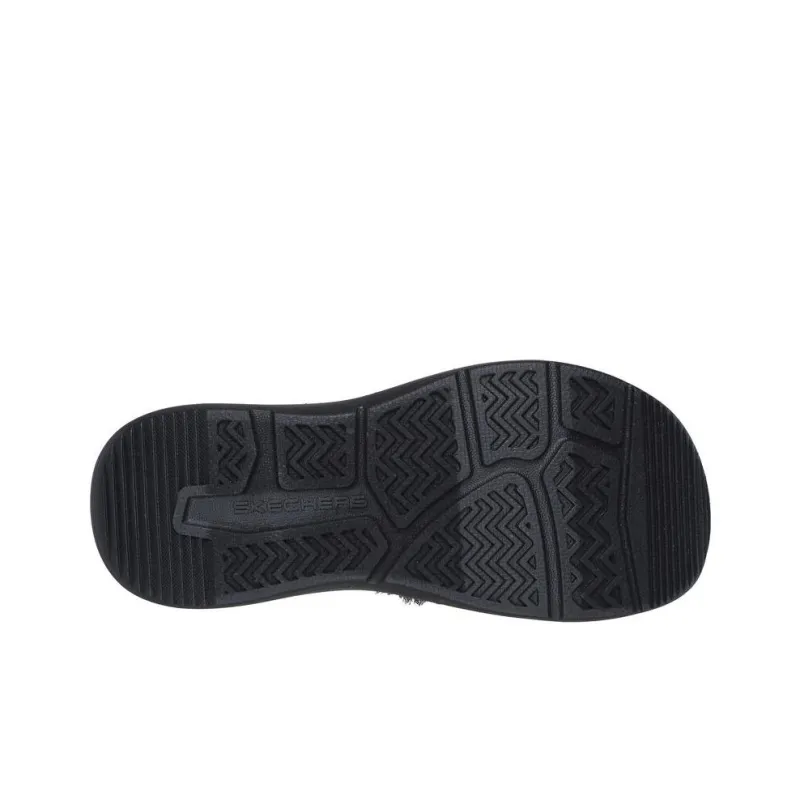 Skechers Relaxed Fit Abrasion-Resistant Slip-Resistant Flip Flops Men's Black-4