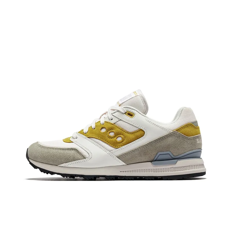 Saucony COURAGEOUS Slip Resistant Low Top Casual Shoes Unisex White Gray Yellow-0