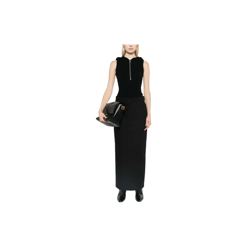 MICHAEL KORS Cashmere Sleeveless Hooded Bodysuit-1