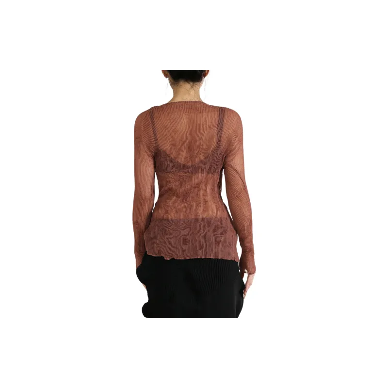 ISSEY MIYAKE Crinkled finish Top-1