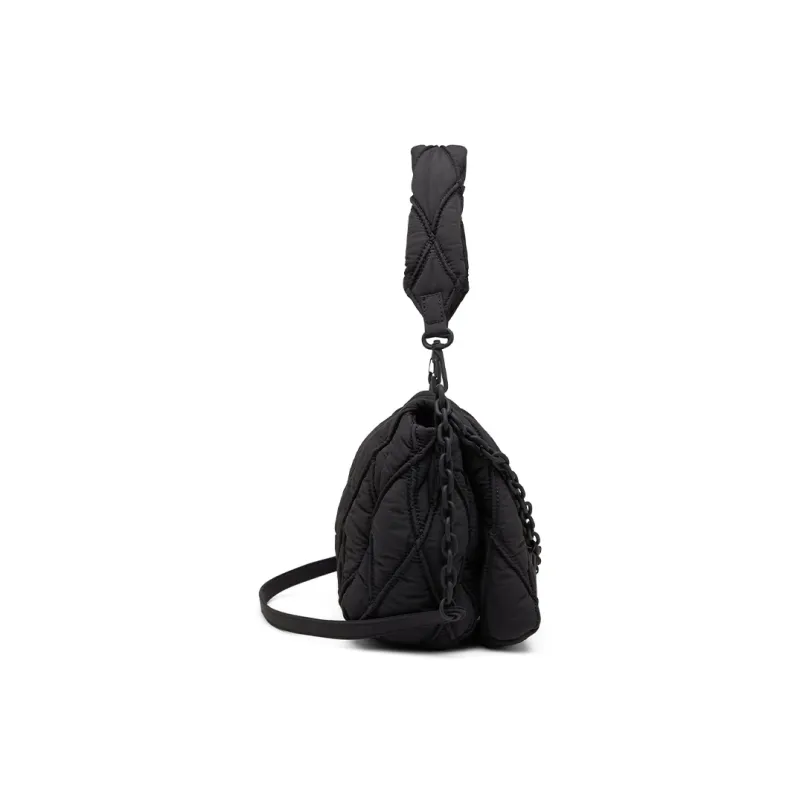 DIESEL Nylon Portable Crossbody Bag, Shoulder Bag Medium Size Women's Black-1