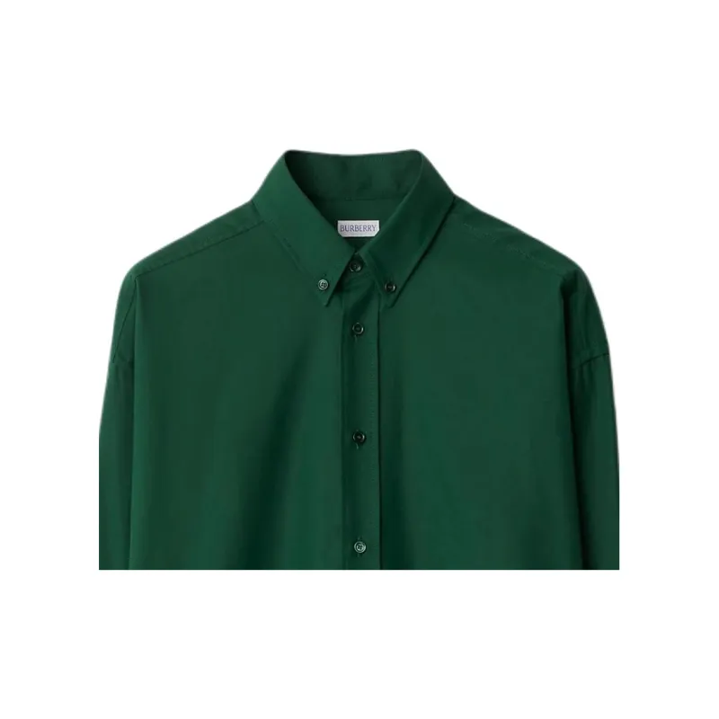 Burberry Logo Embroidered Buttoned Shirt-5