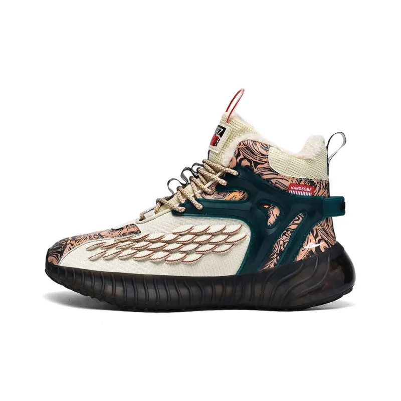 Kuding Anti-Slip And Wear-Resistant Warm High-Top Casual Shoes Men's-5