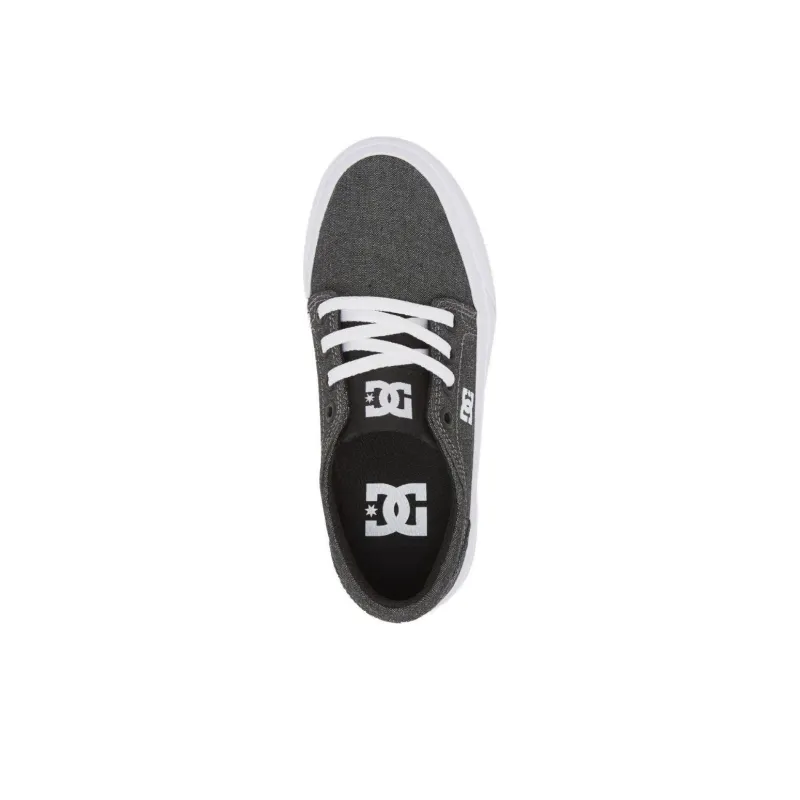 DC Shoes Abrasion Resistant Shock Absorbers Low Top Canvas Shoes Unisex Gray-3