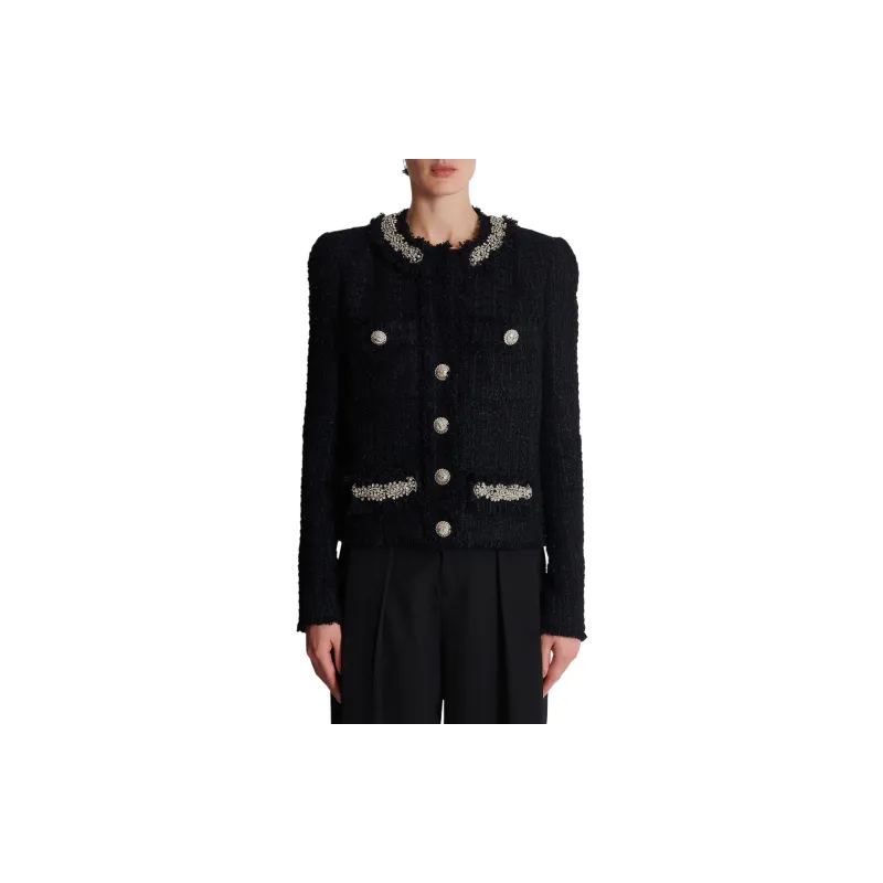 BALMAIN Embroidered Tweed Jacket-1