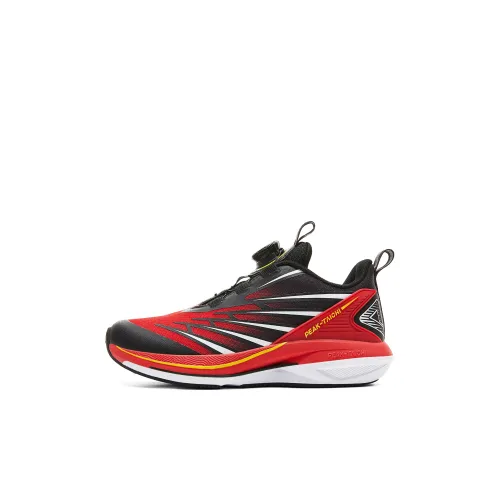 PEAK Anti-Slip Wear-Resistant Lightweight Cushioning Breathable Kids' Running Shoes Black Red Kids'
