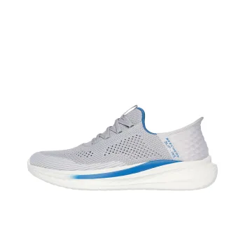 Skechers Slip Ins Abrasion Resistant Breathable Low Top Casual Shoes Men's Light Gray