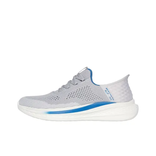 Skechers Slip Ins Abrasion Resistant Breathable Low Top Casual Shoes Men's Light Gray