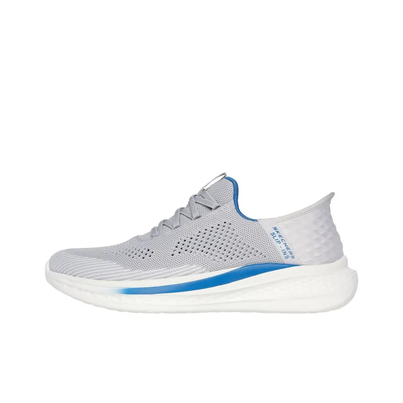 Skechers Slip Ins Abrasion Resistant Breathable Low Top Casual Shoes Men's Light Gray-0