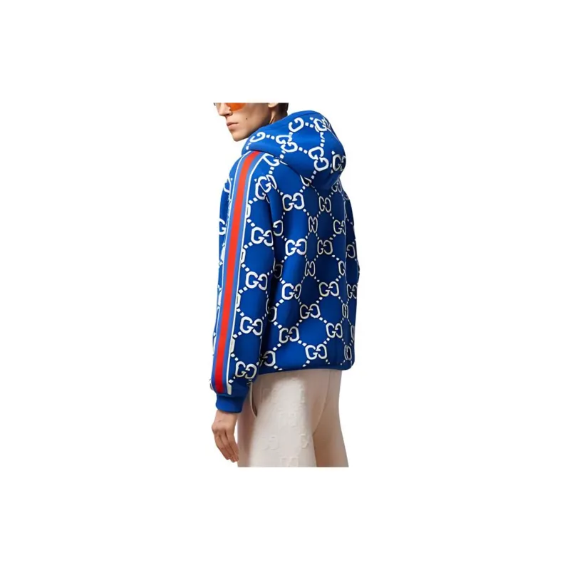 GUCCI Gg Jacquard Knitted Hoodie-2