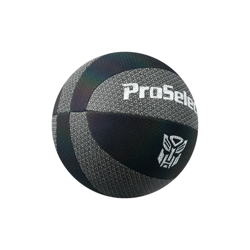 ProSelect x Transformers PU Basketball Gray Black Size 5 Reflective Kids'-3