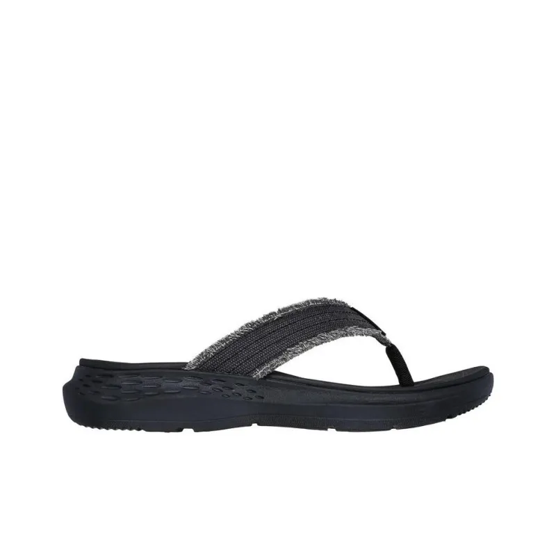 Skechers Relaxed Fit Abrasion-Resistant Slip-Resistant Flip Flops Men's Black-1