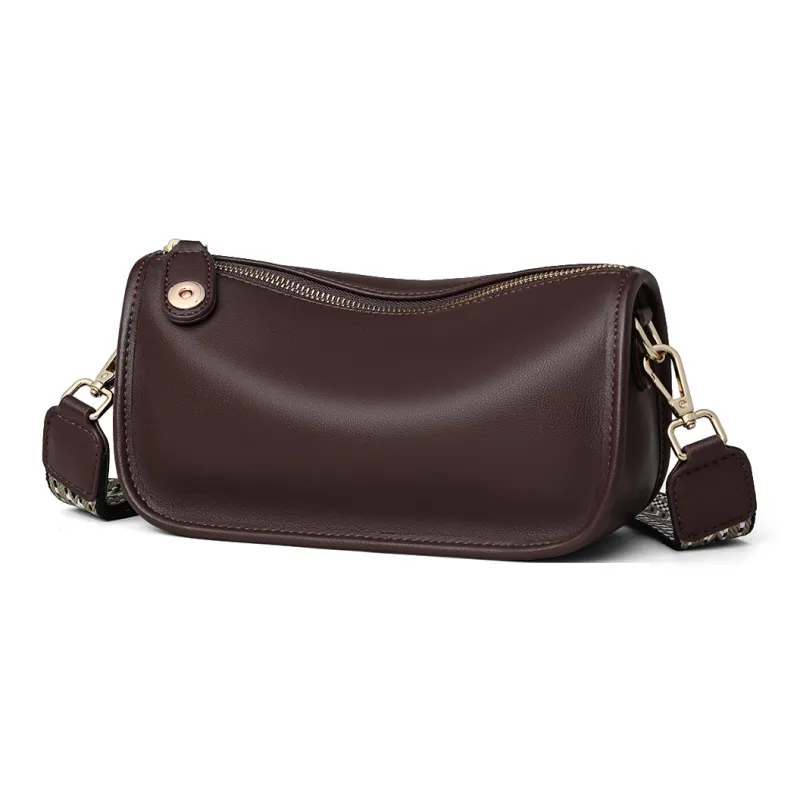 MILLIE'S Cow Leather Shoulder Bag, Crossbody Bag, Pillow Bag Regular Women's Coffee-1