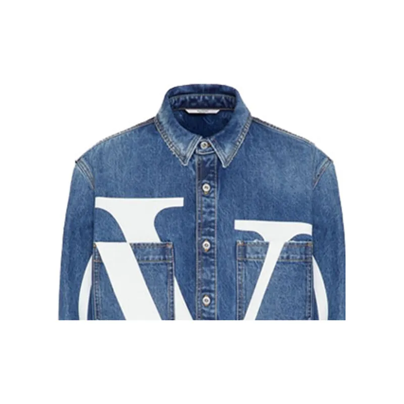 Valentino Shirt Men's Deep Navy Blue-3