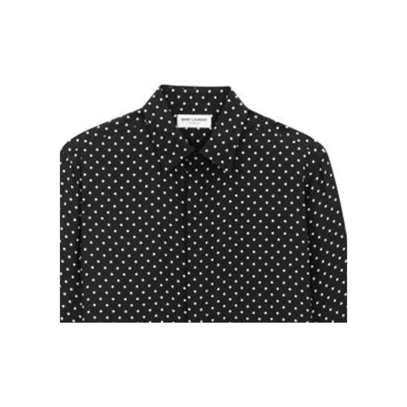 SAINT LAURENT Dotted Long Sleeved Shirt-4