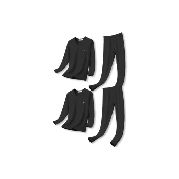 SEPTWOLVES Thermal Set Men's 2 Pack Black