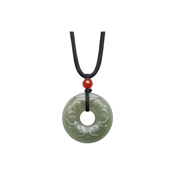 ZHOU LIU FU Hetian Jade Necklaces Green Jade Unisex