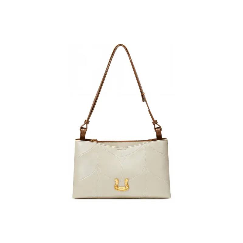 JUST STAR Synthetic Leather Portable Crossbody Underarm Shoulder Bag Regular Women's Brown/Black/White-10