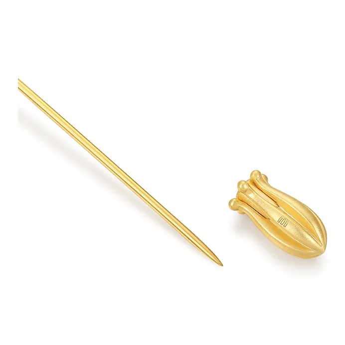 WUJINBAOZHU 18K Gold Plated Copper Brooches Women's-9