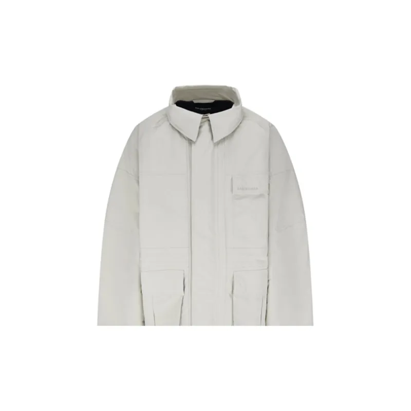 Balenciaga Jackets Coats Regular Fit Men's Beige-2