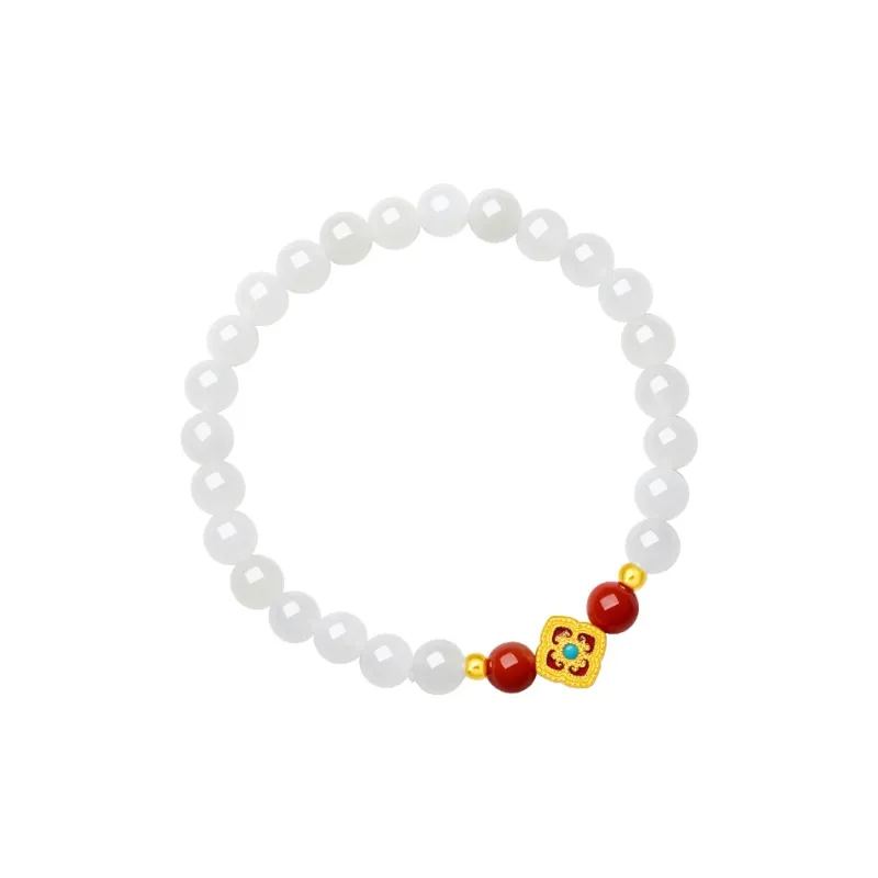 ZHOU LIU FU Hetian Jade Bracelets White Jade Women's-2