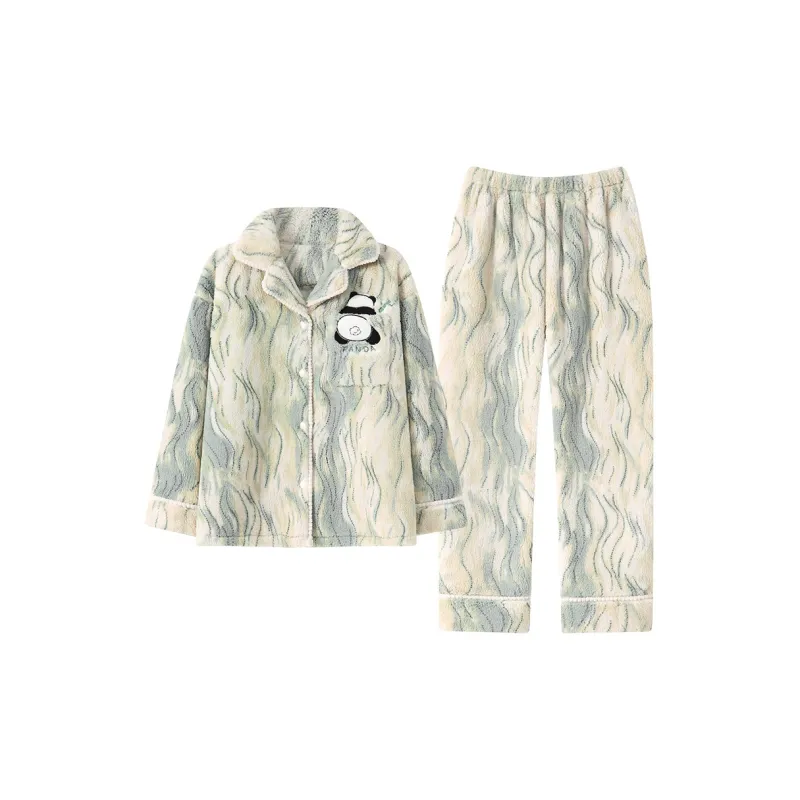 Qiao Ni Tong Pajama Set Women's White-2
