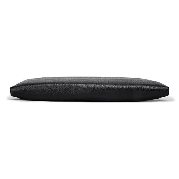 FAIRWHALE Top Grain Cow Leather Clutch Men's Elegant Black-4