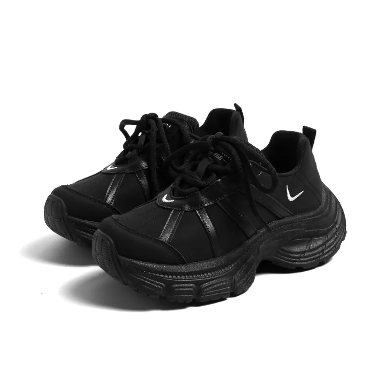 HUANQIU Cushioning, Slip Resistant, And Abrasion Resistant Low Top Chunky Sneakers Women's-9
