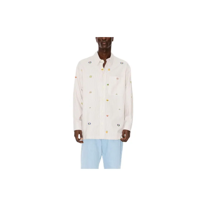 KENZO Fruit Stickers Striped Shirt-3