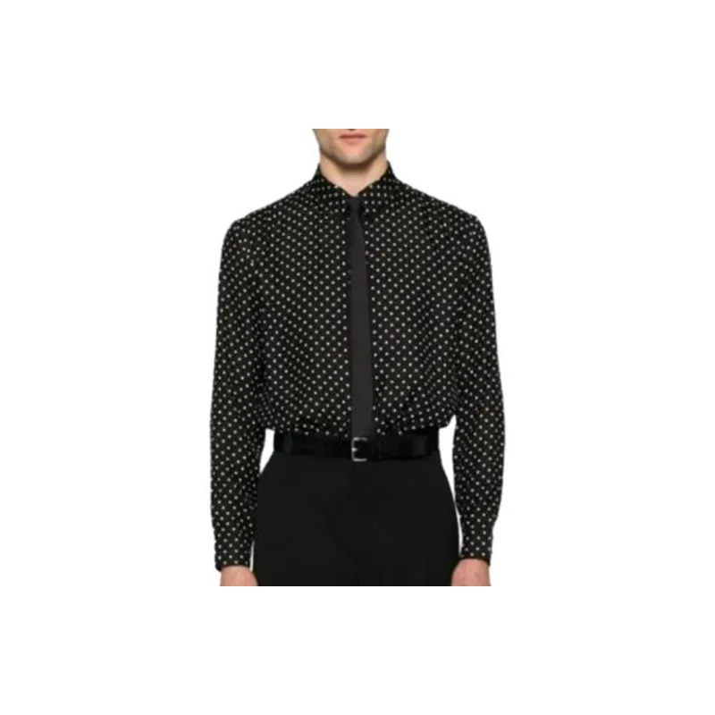 SAINT LAURENT Dotted Long Sleeved Shirt-2