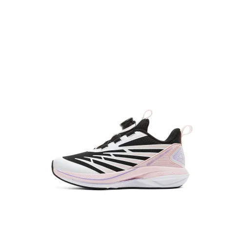PEAK Anti-Slip Wear-Resistant Lightweight Cushioning Breathable Kids' Running Shoes Black Light Pink Kids'
