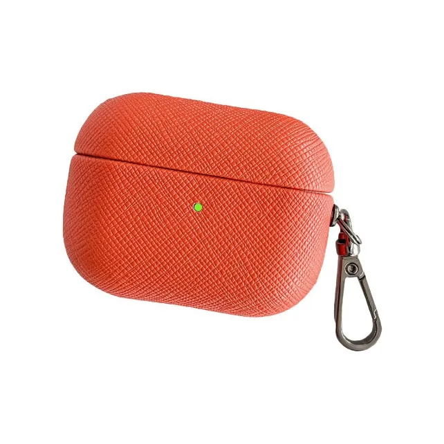 Compatibility AirPods 3/1/2/Pro 2 PC Niche Cross Leather Texture Minimalist Style Fully Enclosed Headphone Cases-169