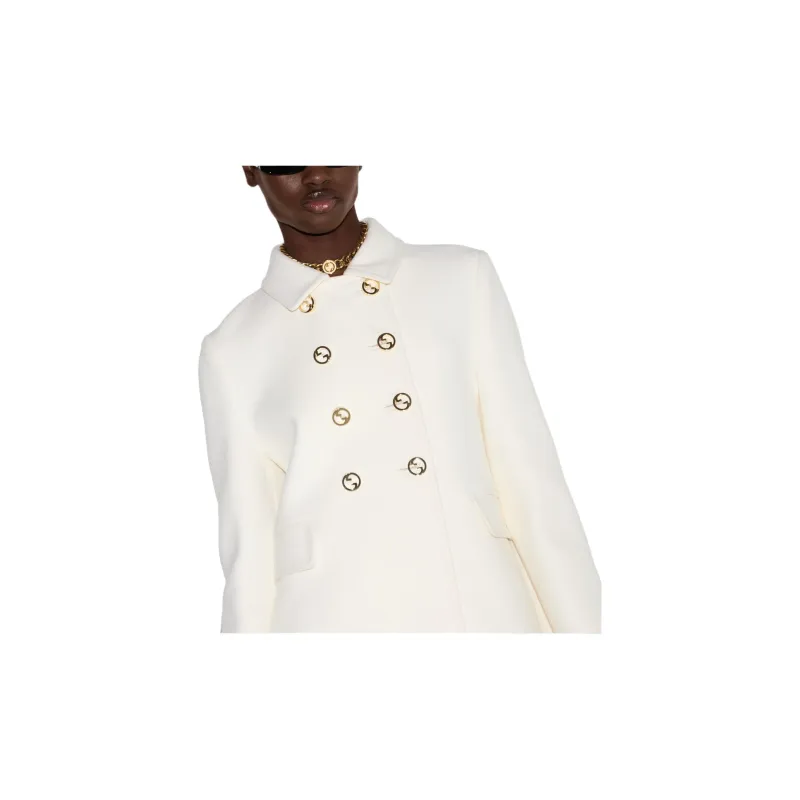 GUCCI Collared Button Up Coat-5