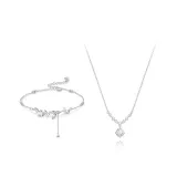 Bracelets+Necklaces Set [S 999 Pure Silver]