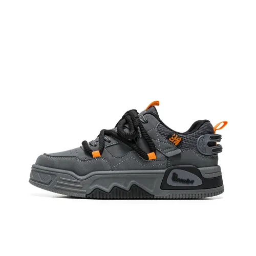Warrior Coverage Wear Resistant Lightweight Slip Resistant Low Top Skateboard Shoes Men's Dark Gray