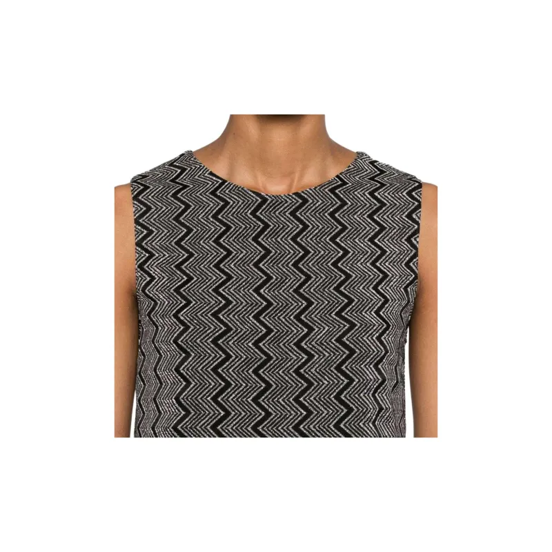 MISSONI Sleeveless Zig zag Mini Dress-4