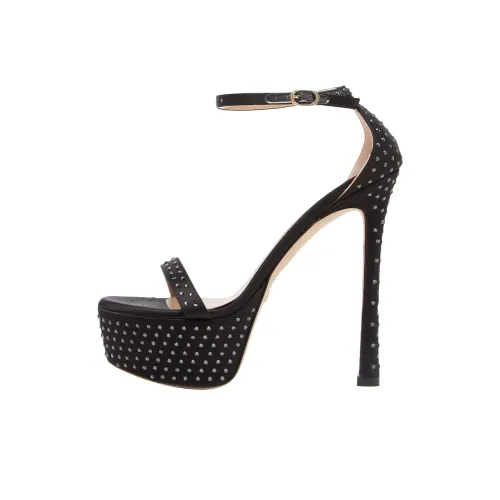 Stuart Weitzman/SW Nudistcurve Strap Sandals 14.5cm Women's Black