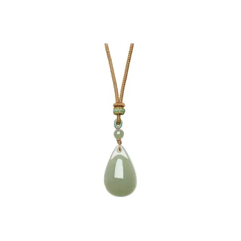 ZHOU LIU FU Hetian Jade Necklaces Green Jade Unisex