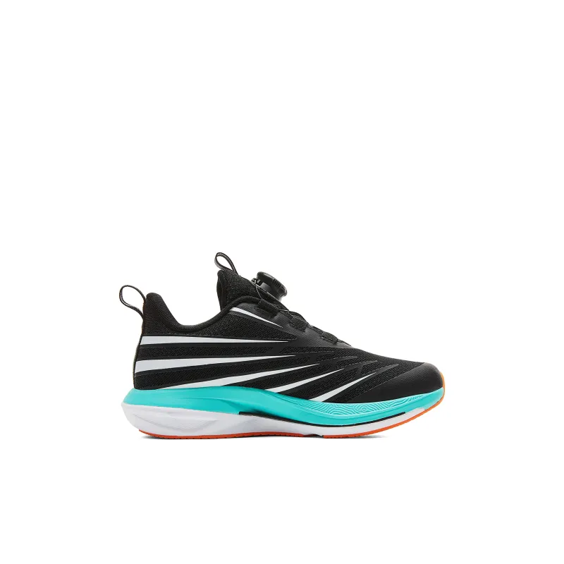 PEAK Anti-Slip Wear-Resistant Lightweight Cushioning Breathable Kids' Running Shoes Black Light Green Kids'-1