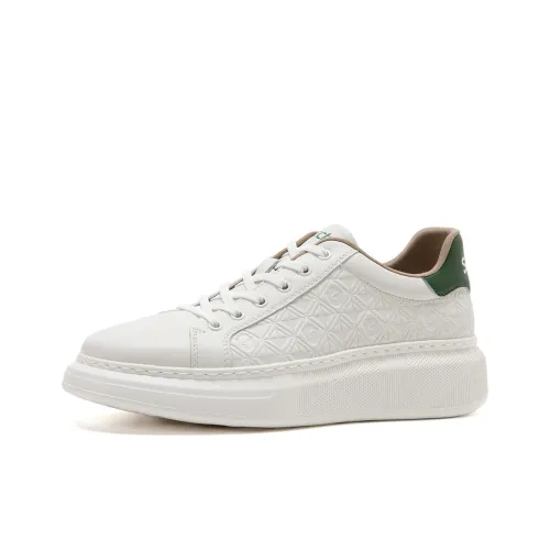 Satchi Low Top Skateboard Shoes Men's White Green