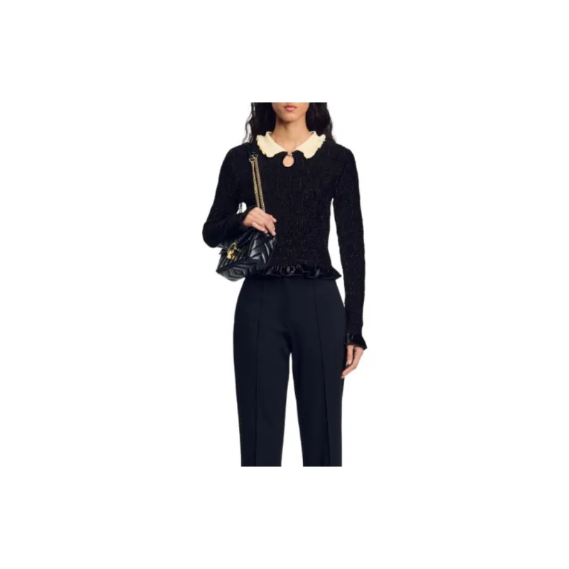 Sandro Shirred Top-2