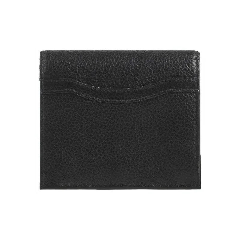 Balenciaga Neo Classic Grained Calfskin Card Clip Zero Wallet Men's Black-1