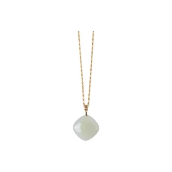 Andaozi Hetian Jade Necklaces Pale Greenish White Jade Women's