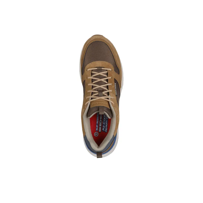 Skechers Work Anti-Slip Wear-Resistant Low-Top Running Shoes Men's Brown-3
