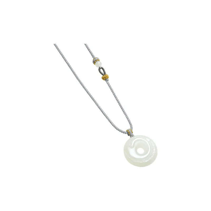 ZHOU LIU FU Pendants White Jade Unisex-2