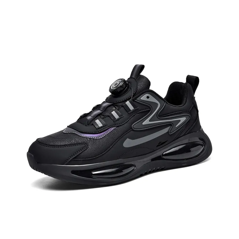 Kuding Wear resistant And Waterproof Low Top Running Shoes Men's Black-0